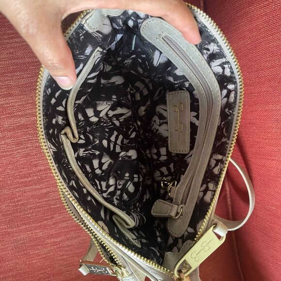 Jessica Simpson Tyra-Fringe Leather Purse Shoulder Crossbody Handbag - Picture 5 of 10